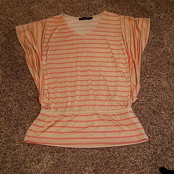 The Limited Tops - The Limited flutter sleeve striped silky Top size xs